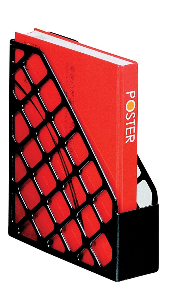 Officemate Recycled Plastic Magazine File, 3 x 9-1/2 x 11-3/4 Inches, Black 1368943